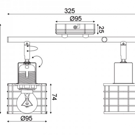 ΕΠΙΤΟΙΧΟ Φ/Σ 2ΧΕ27 ΜΕΤΑΛΛΙΚΟ ΑΠΟΧΡΩΣΗ ΤΣΙΜΕΝΤΟΥ 32Χ10Χ20,8CM