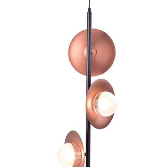 CALMA ΚΡΕΜΑΣΤΟ ΦΩΤΙΣΤΙΚΟ 3ΦΩΤΟ ΜΕΤΑΛΛΟ ΧΑΛΚΙΝΟ 27x27xΗ149cm