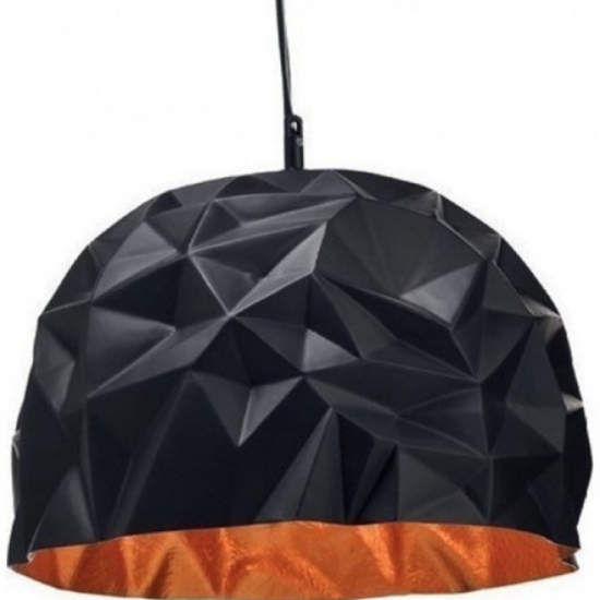 ΚΡΕΜΑΣΤΟ Φ/Σ 1ΧΕ27 ΡΗΤΙΝΗ ΜΑΥΡΟ+ΧΡΥΣΟ ΠΟΛΥΓΩΝΙΚΟ Φ38H120CM