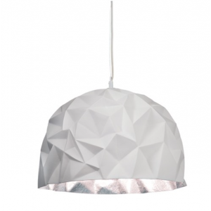 ΚΡΕΜΑΣΤΟ Φ/Σ 1ΧΕ27 ΡΗΤΙΝΗ ΛΕΥΚΟ+ΑΣΗΜΙ ΠΟΛΥΓΩΝΙΚΟ Φ38H120CM