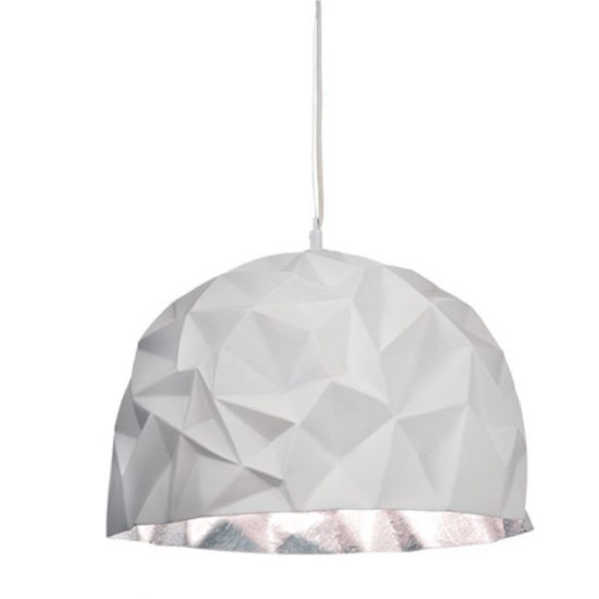 ΚΡΕΜΑΣΤΟ Φ/Σ 1ΧΕ27 ΡΗΤΙΝΗ ΛΕΥΚΟ+ΑΣΗΜΙ ΠΟΛΥΓΩΝΙΚΟ Φ38H120CM