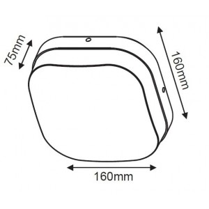 Fabio Απλίκα LED 10W Σε Σκούρο Γκρί Χρώμα Με Περιμετρικό Φωτισμό