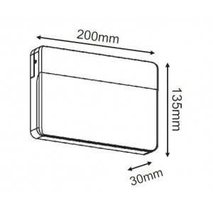 Yuta Απλίκα LED 13W Σε Σκούρο Γκρί Χρώμα