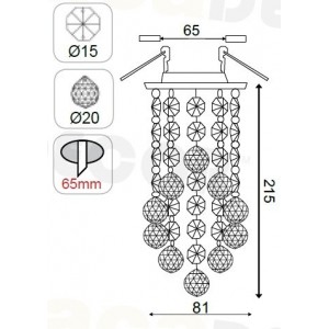 ΣΠΟΤ MR16 ΜΕ ΚΡΥΣΤΑΛΛΑ 230X90mm