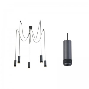 ΚΡΕΜΑΣΤΟ ΦΩΤΙΣΤΙΚΟ 5XGU10 ΜΑΥΡΟ ΑΛΟΥΜΙΝΙΟ D35XH200CM