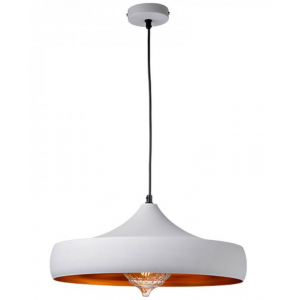 ΚΡΕΜΑΣΤΟ Φ/Σ 1ΧΕ27 ΜΕΤΑΛΛΙΚΟ ΛΕΥΚΟ/ΧΡΥΣΟ Φ46ΧΗ123CM