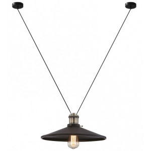 ΚΑΜΠΑΝΑ ΜΕΤΑΛΛΙΚΗ ΜΑΥΡΗ 1ΧE27 2ΒΑΣΕΩΝ Φ36CM 