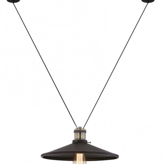 ΚΑΜΠΑΝΑ ΜΕΤΑΛΛΙΚΗ ΜΑΥΡΗ 1ΧE27 2ΒΑΣΕΩΝ Φ36CM