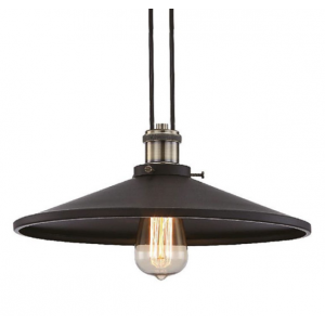 ΚΑΜΠΑΝΑ ΜΕΤΑΛΛΙΚΗ ΜΑΥΡΗ 1ΧE27 2ΚΑΛΩΔΙΩΝ Φ36CM