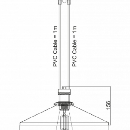 ΚΑΜΠΑΝΑ ΜΕΤΑΛΛΙΚΗ ΜΑΥΡΗ 1ΧE27 2ΚΑΛΩΔΙΩΝ Φ36CM