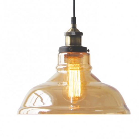 ΓΥΑΛΙΝΟ ΦΩΤΙΣΤΙΚΟ ΚΕΧΡΙΜΠΑΡΙ Φ28CM 1ΧE27