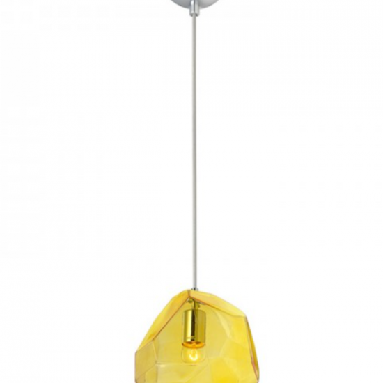 ΚΡΕΜΑΣΤΟ ΦΩΤΙΣΤΙΚΟ 1ΧΕ27 ΚΙΤΡΙΝΟ ΓΥΑΛΙ Φ25cm