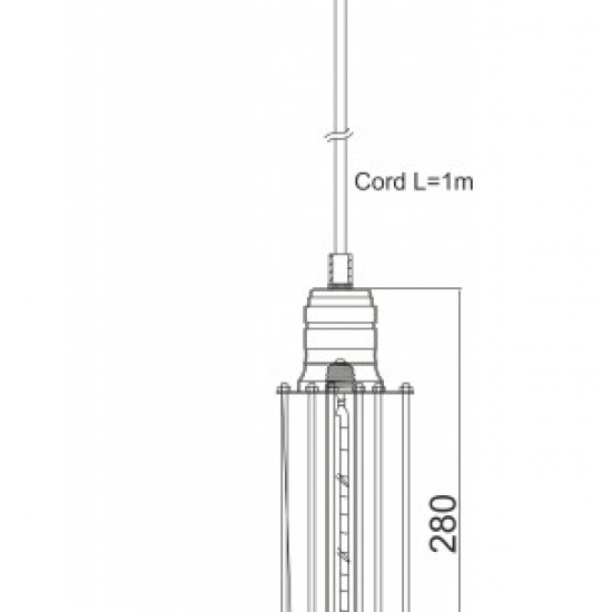 ΚΡΕΜΑΣΤΟ ΜΕΤΑΛΛΙΚΟ ΜΑΥΡΟ Φ8CM 1ΧE27