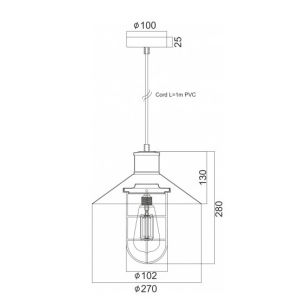 ΚΑΜΠΑΝΑ ΜΕΤΑΛΛΙΚΗ ΜΑΥΡΗ ΠΛΕΓΜΑ Φ27CM