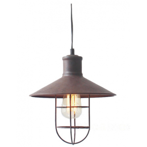 ΚΑΜΠΑΝΑ ΜΕΤΑΛΛΙΚΗ ΑΠΟΧΡΩΣΗ ΣΚΟΥΡΙΑ ΠΛΕΓΜΑ Φ27CM 1ΧE27