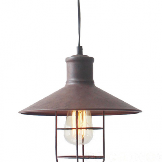 ΚΑΜΠΑΝΑ ΜΕΤΑΛΛΙΚΗ ΑΠΟΧΡΩΣΗ ΣΚΟΥΡΙΑ ΠΛΕΓΜΑ Φ27CM 1ΧE27