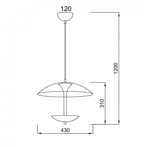 ΚΡΕΜΑΣΤΟ Φ/Σ 3ΧG9 ΜΕΤΑΛΛΙΚΟ ΜΑΥΡΟ+ΧΡΥΣΟ Φ43ΧΗ120CM
