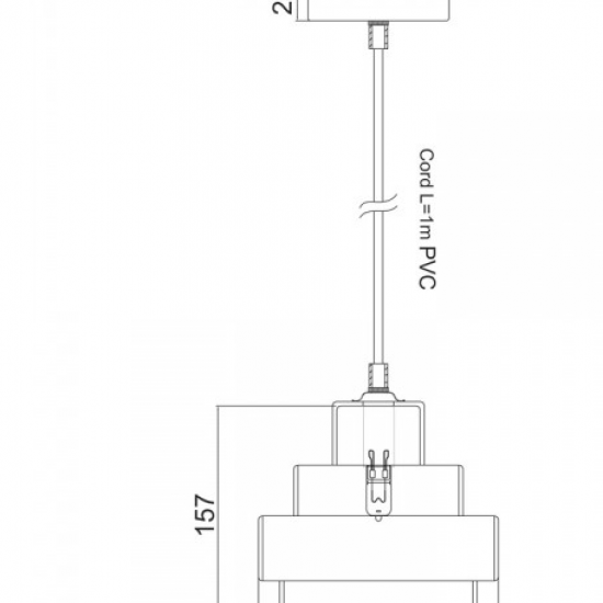ΚΡΕΜΑΣΤΟ ΓΥΑΛΙ ΓΚΡΙ Φ17CM 1ΧG9