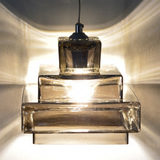 ΚΡΕΜΑΣΤΟ ΓΥΑΛΙ ΓΚΡΙ Φ17CM 1ΧG9