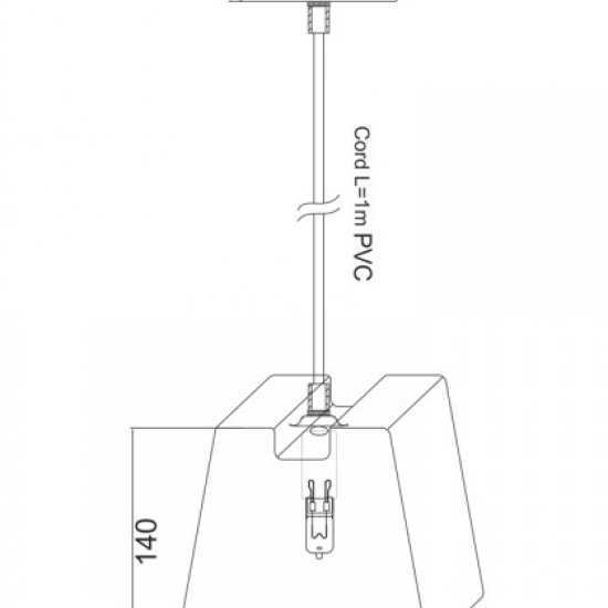 ΚΡΕΜΑΣΤΟ ΓΥΑΛΙ ΓΚΡΙ Φ16CM 1ΧG9
