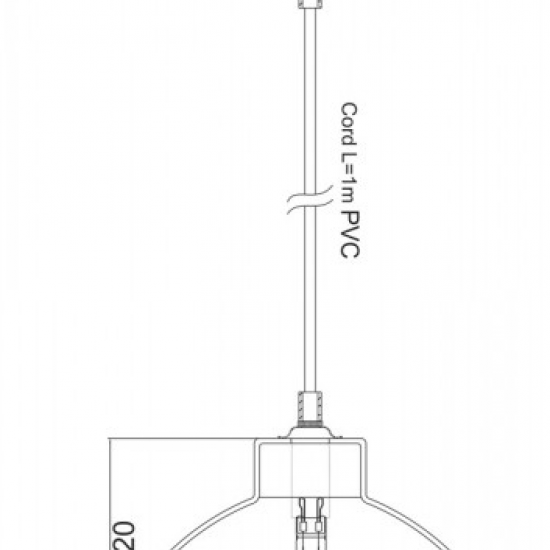 ΚΡΕΜΑΣΤΟ ΓΥΑΛΙ ΓΚΡΙ Φ18CM 1ΧG9