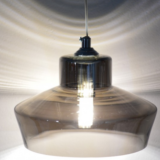 ΚΡΕΜΑΣΤΟ ΓΥΑΛΙ ΓΚΡΙ Φ18CM 1ΧG9