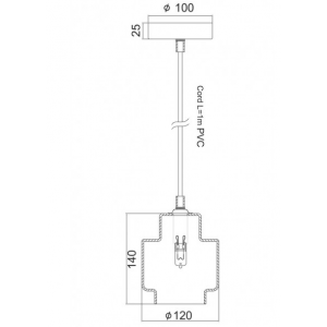 ΚΡΕΜΑΣΤΟ ΓΥΑΛΙ ΓΚΡΙ Φ12CM 1ΧG9