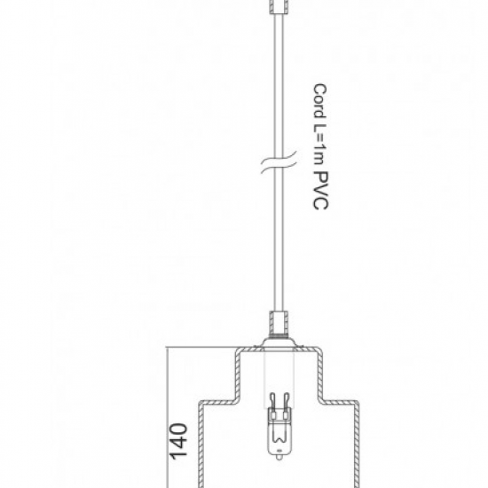 ΚΡΕΜΑΣΤΟ ΓΥΑΛΙ ΓΚΡΙ Φ12CM 1ΧG9