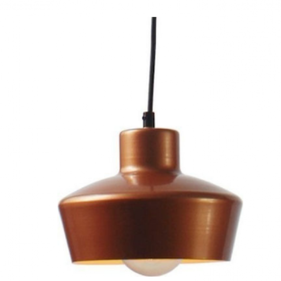 ΚΑΜΠΑΝΑ ΜΕΤΑΛΛΙΚΗ ΧΑΛΚΙΝΗ Φ20CM 1ΧE27