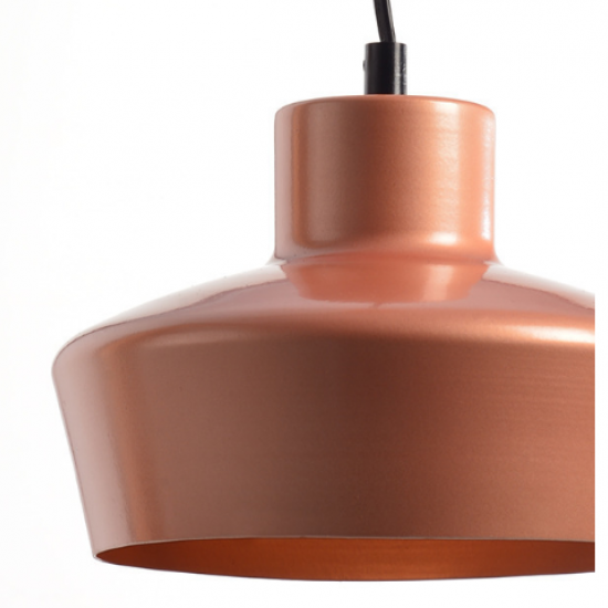 ΚΑΜΠΑΝΑ ΜΕΤΑΛΛΙΚΗ ΧΑΛΚΙΝΗ Φ20CM 1ΧE27