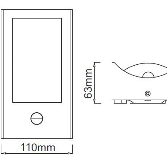 Mirande Απλίκα LED 7W Σε Σκούρο Γκρί Χρώμα Με Αισθητήρα Κίνησης-ΦΩΤΙΣΤΙΚΑ ΕΞΩΤΕΡΙΚΟΥ ΧΩΡΟΥ-ΑΠΛΙΚΕΣ ΕΞΩΤΕΡΙΚΟΥ ΧΩΡΟΥ-ΓΚΡΙ-LED-ΑΙΣΘΗΤΗΡΑΣ ΚΙΝΗΣΗΣ-
