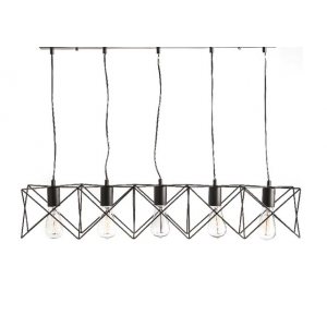 APOLLON ΚΡΕΜΑΣΤΟ ΦΩΤΙΣΤΙΚΟ 5ΦΩΤΟ ΜΕΤΑΛΛΟ ΜΑΥΡΟ 92x19xH100cm