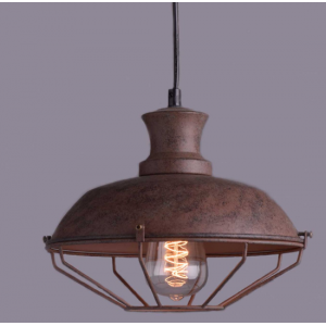 ΚΑΜΠΑΝΑ ΜΕΤΑΛΛΙΚΗ ΑΠΟΧΡΩΣΗ ΣΚΟΥΡΙΑ ΠΛΕΓΜΑ Φ26CM 1ΧE27