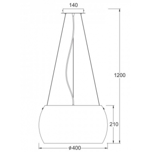 ΚΡΕΜΑΣΤΟ 3Χ60W E27 Φ40 Η128 ΓΥΑΛΙ ΦΙΜΕ