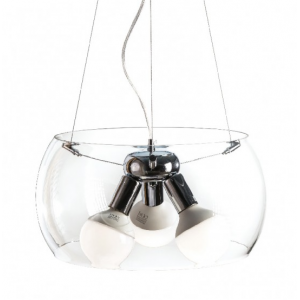 ΚΡΕΜΑΣΤΟ 3Χ60W E27 Φ40 Η128 ΓΥΑΛΙ ΔΙΑΦΑΝΕΣ