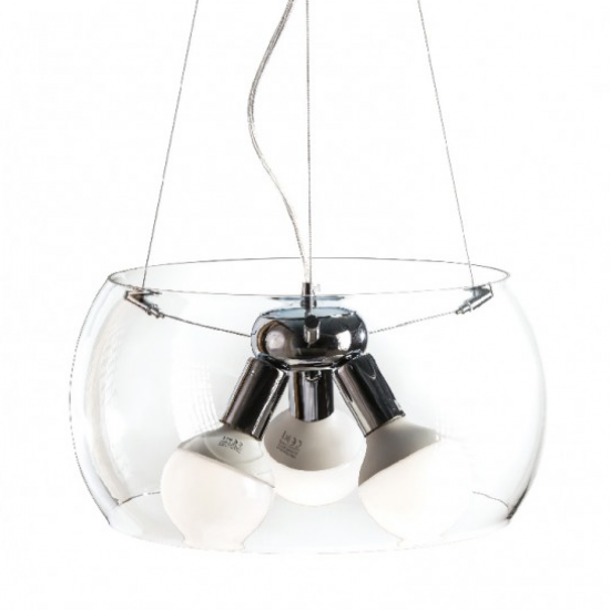 ΚΡΕΜΑΣΤΟ 3Χ60W E27 Φ40 Η128 ΓΥΑΛΙ ΔΙΑΦΑΝΕΣ