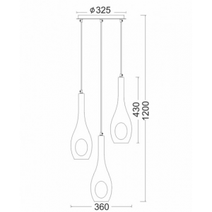 ΚΡΕΜΑΣΤΟ ΡOZETA ΓΥΑΛΙ ΤΡΥΠΑ 3ΧΕ14