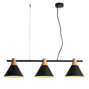 ΚΡΕΜΑΣΤΟ Φ/Σ 3ΧΕ27 ΜΑΥΡΟ ΜΕΤΑΛΛΙΚΟ 23Χ85ΧΗ120CM