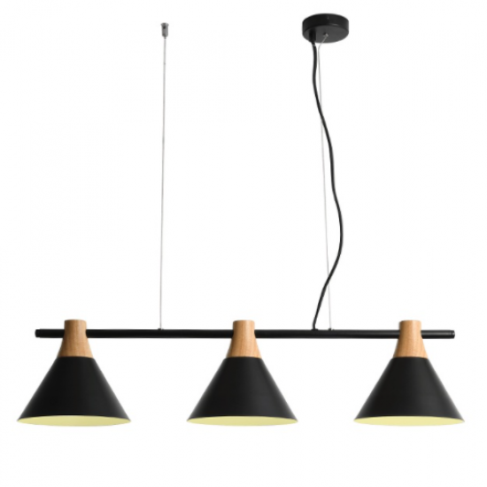 ΚΡΕΜΑΣΤΟ Φ/Σ 3ΧΕ27 ΜΑΥΡΟ ΜΕΤΑΛΛΙΚΟ 23Χ85ΧΗ120CM