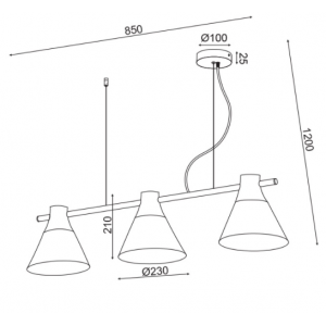 ΚΡΕΜΑΣΤΟ Φ/Σ 3ΧΕ27 ΓΚΡΙ ΜΕΤΑΛΛΙΚΟ 23Χ85ΧΗ120CM