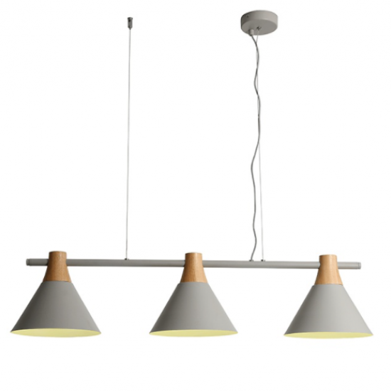 ΚΡΕΜΑΣΤΟ Φ/Σ 3ΧΕ27 ΓΚΡΙ ΜΕΤΑΛΛΙΚΟ 23Χ85ΧΗ120CM