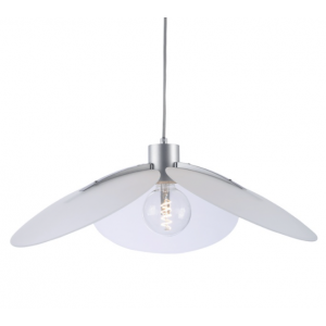 ΚΡΕΜΑΣΤΟ Φ/Σ 1ΧΕ27 ΛΕΥΚΟ ΓΥΑΛΙ+ΑΣΗΜΙ ΜΕΤΑΛΛΟ D58XH120CM