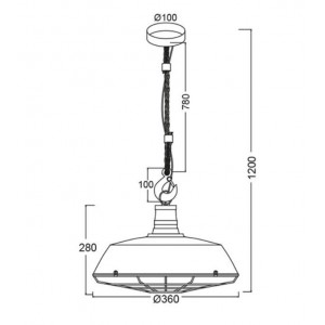 ΚΡΕΜΑΣΤΟ Φ/Σ 1ΧΕ27 ΜΕΤΑΛΛΙΚΟ ΜΑΥΡΟ+ΣΧΟΙΝΙ+ΓΑΝΤΖΟΣ Φ36ΧΗ120CM ΚΡΕΜΑΣΤΟ Φ/Σ 1ΧΕ27 ΜΕΤΑΛΛΙΚΟ ΜΑΥΡΟ+ΣΧΟΙΝΙ+ΓΑΝΤΖΟΣ Φ36ΧΗ120CM
