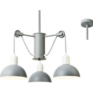 ΚΡΕΜΑΣΤΟ Φ/Σ 3ΧΕ14 ΓΚΡΙ/ΛΕΥΚΟ ΜΕΤΑΛΛΙΚΟ D58XH85CM