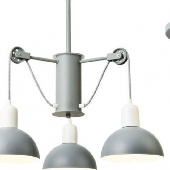 ΚΡΕΜΑΣΤΟ Φ/Σ 3ΧΕ14 ΓΚΡΙ/ΛΕΥΚΟ ΜΕΤΑΛΛΙΚΟ D58XH85CM