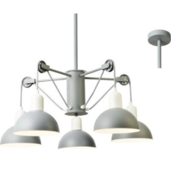 ΚΡΕΜΑΣΤΟ Φ/Σ 5ΧΕ14 ΓΚΡΙ/ΛΕΥΚΟ ΜΕΤΑΛΛΙΚΟ D68XH85CM