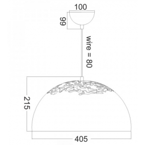 ΚΡΕΜΑΣΤΟ ΜΑΥΡΟ ΜΕΤΑΛΛΙΚΟ Φ40CM 1ΧE27
