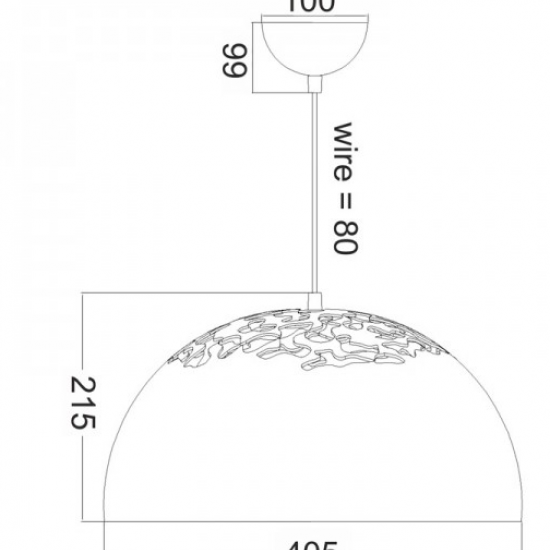 ΚΡΕΜΑΣΤΟ ΜΑΥΡΟ ΜΕΤΑΛΛΙΚΟ Φ40CM 1ΧE27