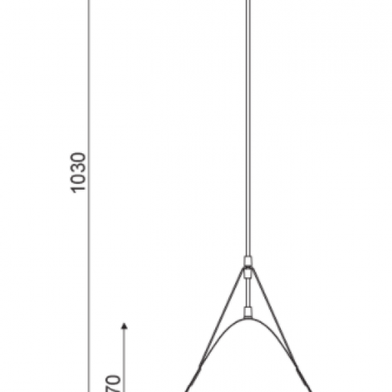 ΚΡΕΜΑΣΤΟ Φ/Σ 1ΧΕ27 ΜΑΥΡΟ ΜΕΤ/ΚΟ+ΔΕΡΜΑ D33XH100CM