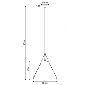 ΚΡΕΜΑΣΤΟ Φ/Σ 1ΧΕ27 ΛΕΥΚΟ ΜΕΤΑΛΛΟ+ΔΕΡΜΑ D33XH100CM